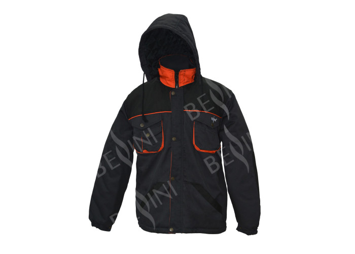 Cotton Winter Workwear Clothing Padded Jacket With Hood And Oxford Reinforcement