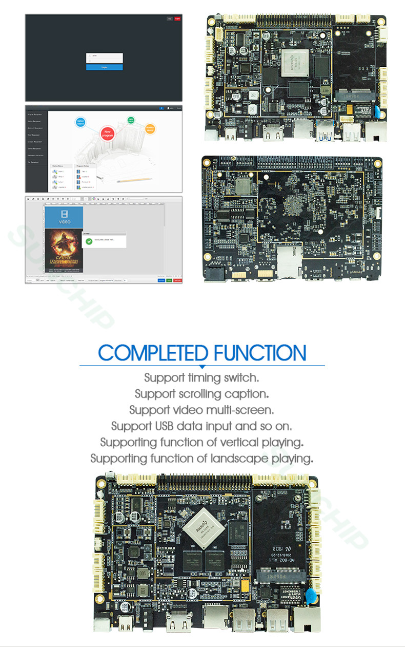 Embedded Computer Boards , 4K 60Hz RJ45 HDCP Embedded CPU Boards