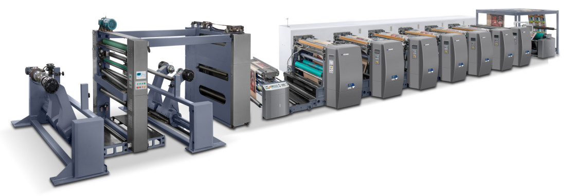FM-CS Series 2/4/6/8 Color Printing Machine with Large Rewinder/Unwinder Capacity