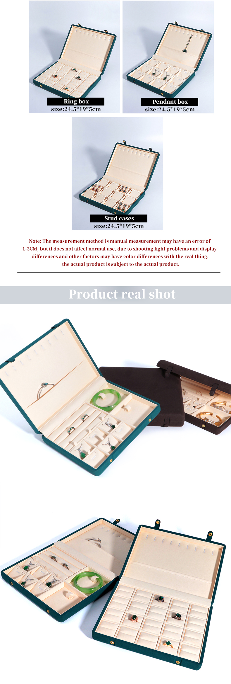 Leather Jewelry Box for Elegant and Secure Storage of Necklace Bracelet Earrings Set