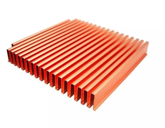 Pure Copper Base Copper Fin Copper Pipe Heat Sink Module Gold Plating High Power
