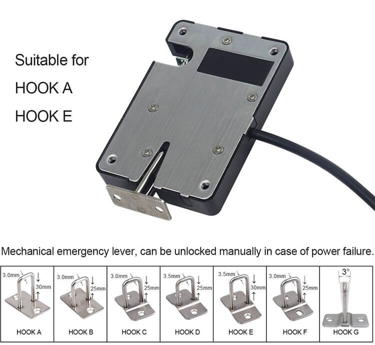 Stainless Steel 12V 24V 1.2A Electromagnetic Cabinet Lock