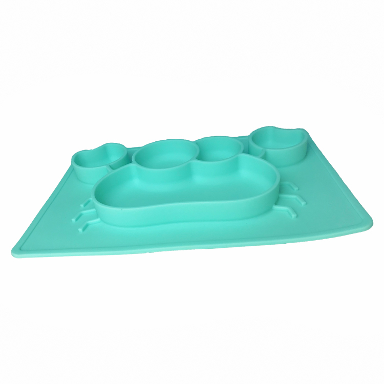 Baby Feeding Suction Bowl Plate With Spoon Customized Crab Shape Bpa