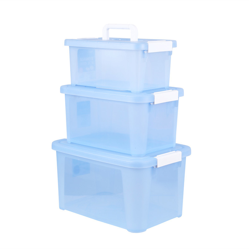 5L 15L Yards Clear Car Plastic Organizer Box With Handle