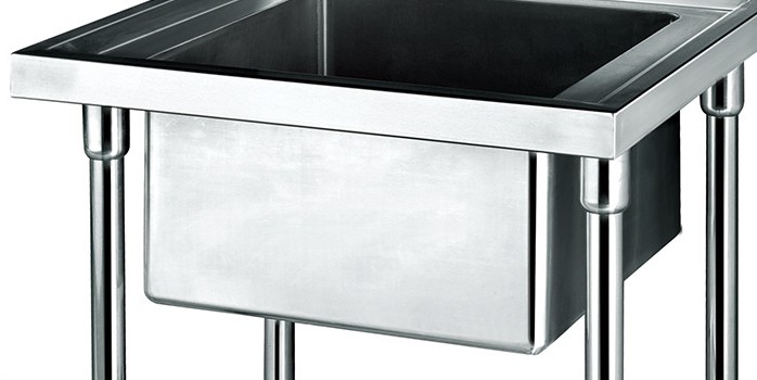 Stainless Steel Single Sink for Kitchen Washing 700*700*800+150mm , Catering Sink