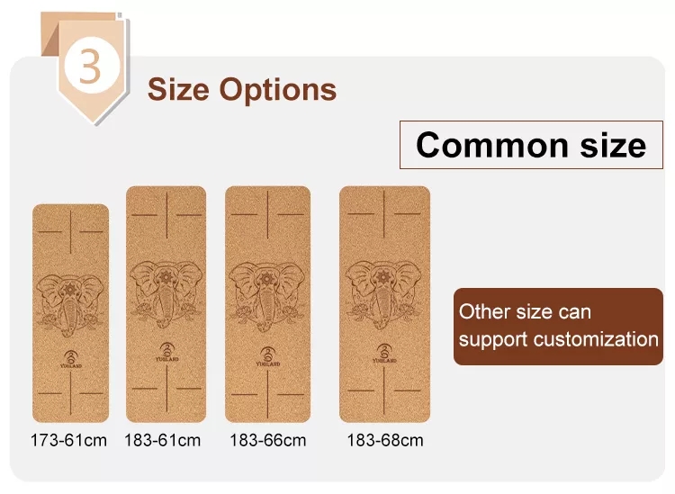 Non Slip Cork Natural Rubber Yoga Mat Foldable Sustainable Eco Friendly OEM