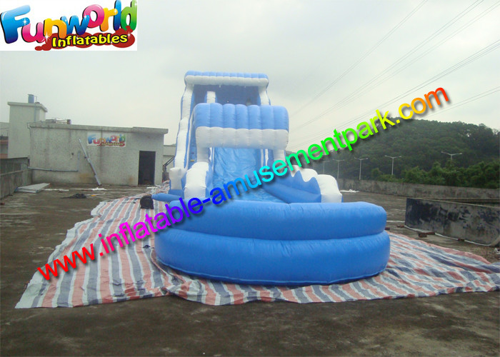 0.55mm PVC Tarpaulin Blue Commercial Grade Inflatable Water Slide for Adult