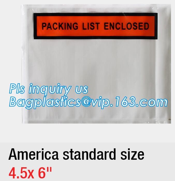Clear Adhesive Back, Packing List / Shipping Label Envelope Pouches, seal envelope courier bag express custom mailing ba