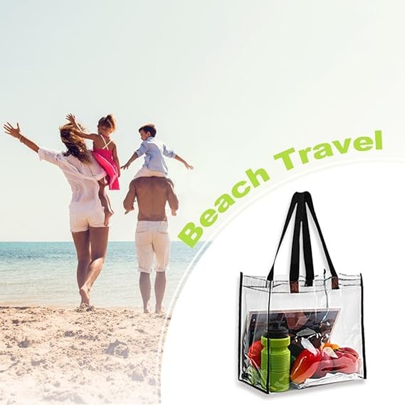 Lager Capacity Professional Transparent Bag Lightweight Clear Durable Soft Pvc Tote Bag