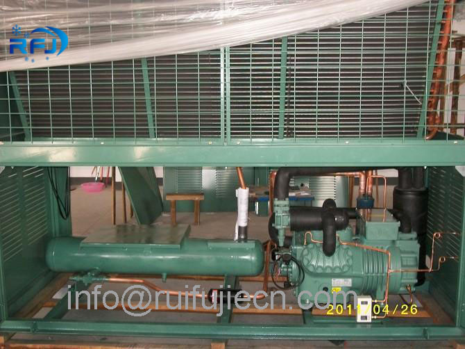 44hp V Type Compressor Semi Hermetic Condensing Unit For Industrial Chiller Room
