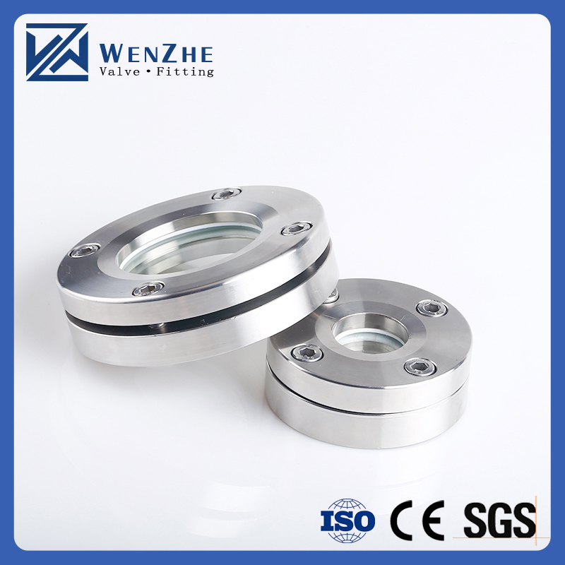 Sanitary Stainless Steel 304 316L Flanged Tube Fitting Sight Glass for Tank and Vessel