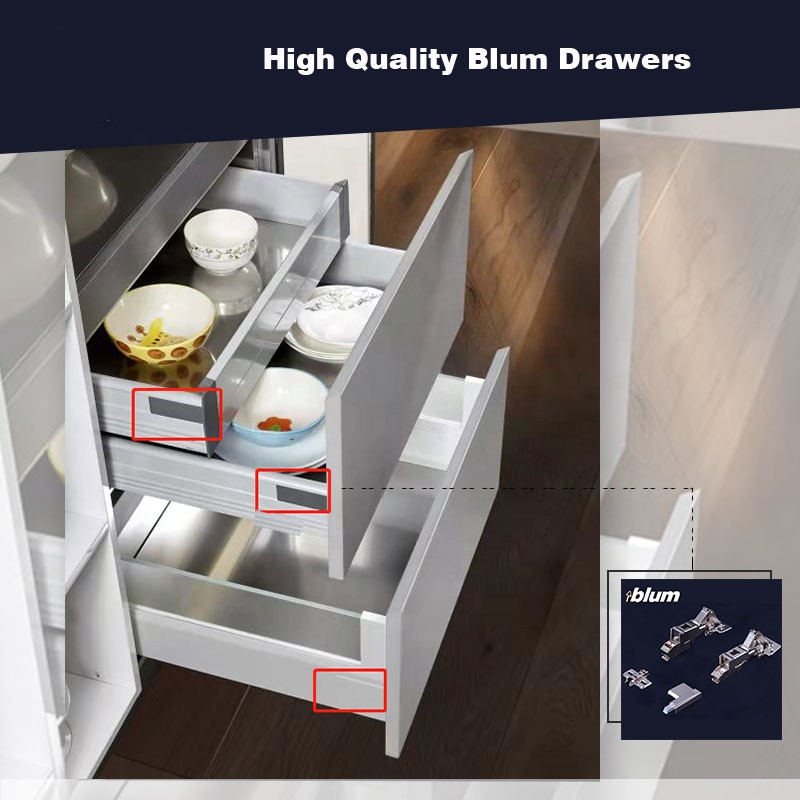 Durable Metal Modular Stainless Steel Kitchen Cabinet Lacquer Painting Customized