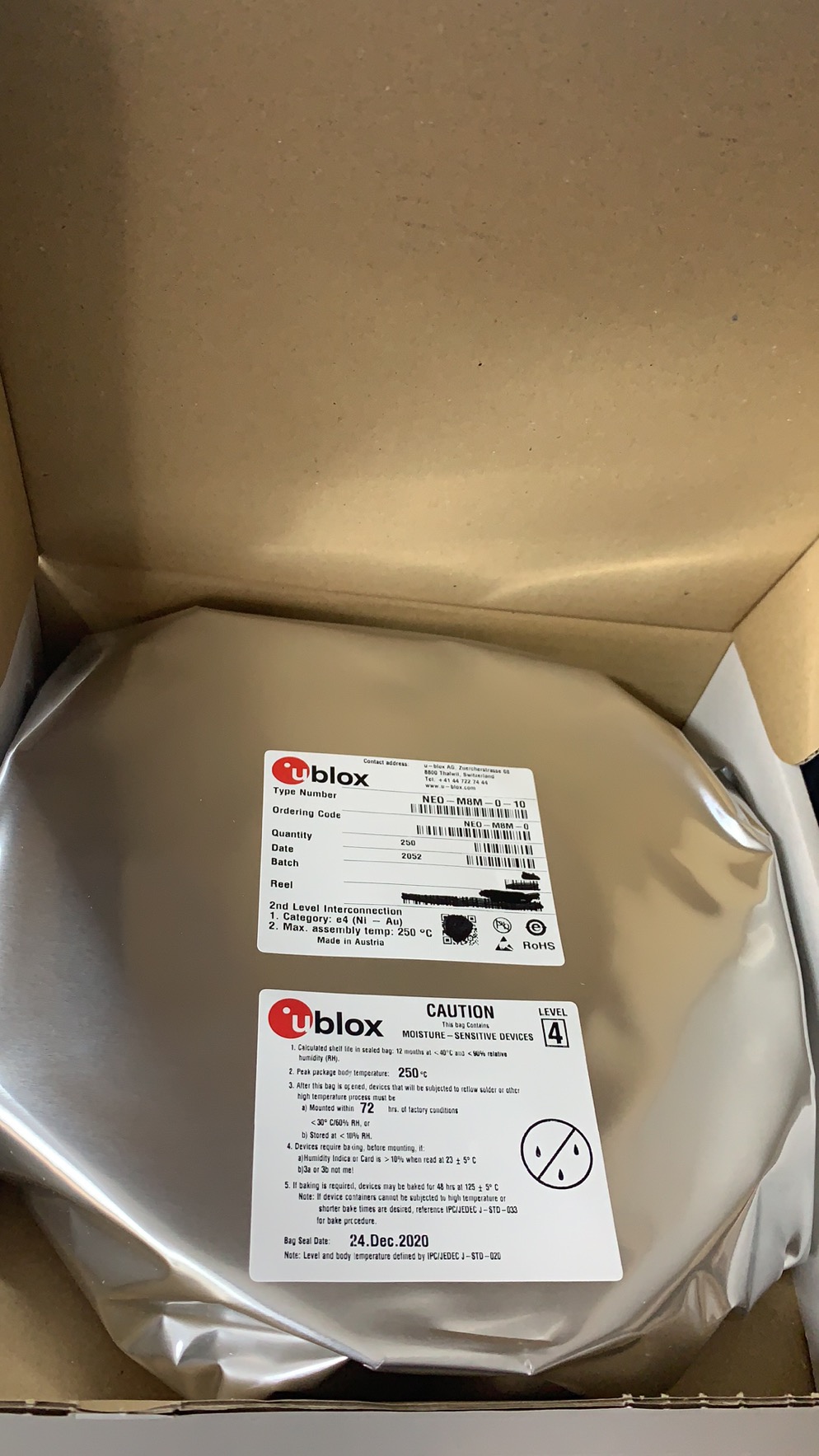 Ready to ship GPS Module NEO-M8M-0-10