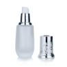 Buy cheap 45ml White Glass Frosted Cylindrical Bottle With Silver Lid For Cosmetic Glass from wholesalers