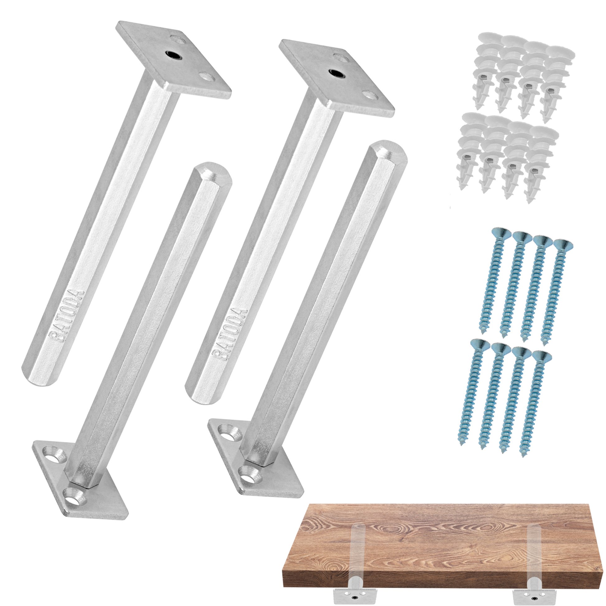 Zinc Plated Invisible Floating Shelve Brackets with Single-Side Bracket Structure