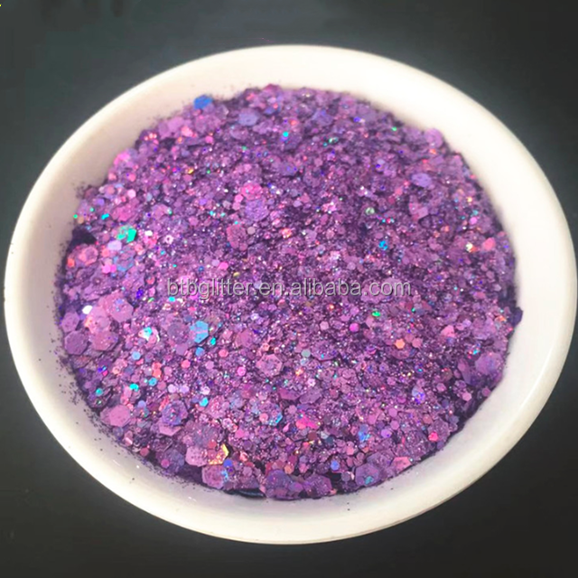 Holographic Chunky Shape Cosmetic Glitter Bulk 56 Colors for Nail Beauty Products and Distribution Network