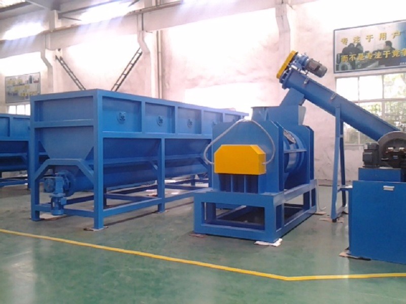 PET bottle crushing washing drying recycling line
