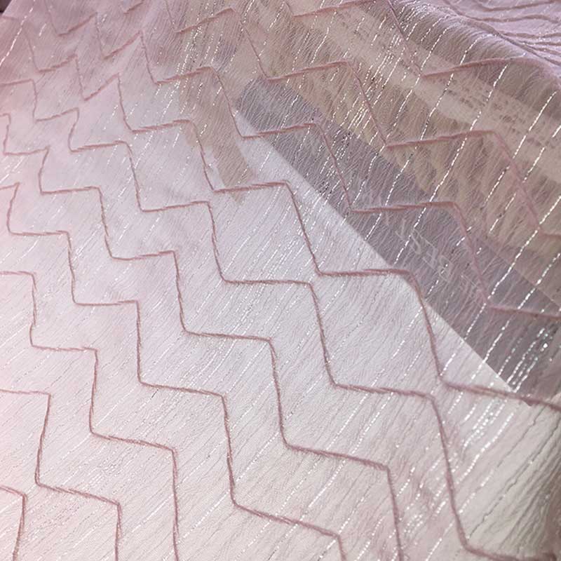 Shimmer Silver Gauze Chiffon Crepe Fabric Crinkle Taffeta Fabric 120-130GSM