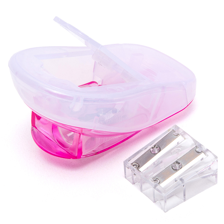 Mouse Cute Shape Double Hole Kids Pencil Sharpener PS Plastic