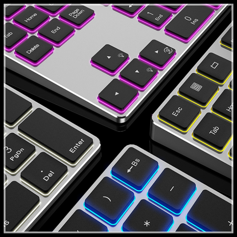 Wireless Bluetooth 3.0 Pin Code Keypad Numeric Keyboard With 7 Backlight