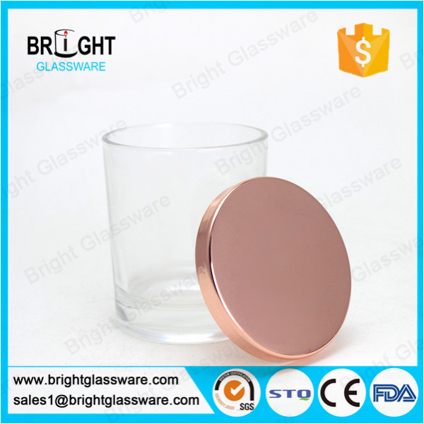 electroplating rose gold metal lids for candle holder
