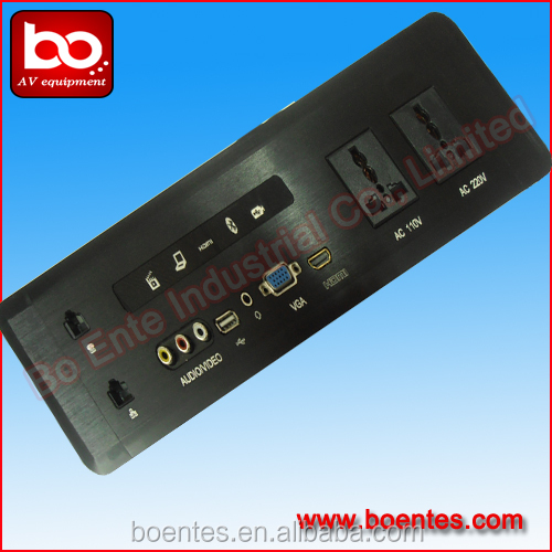 Hospitality Product Media Hub Panel/Hotel Wall Mounted Media sockets Panel