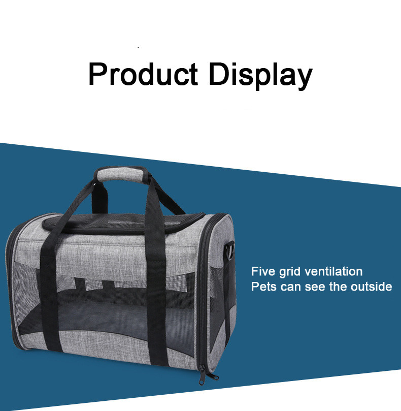 Cat Dog Shoulder Portable Pet Travel Carrier Package 5 Grid Ventilation