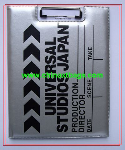Folder PUJL-001 Made of silver color PU leatherette