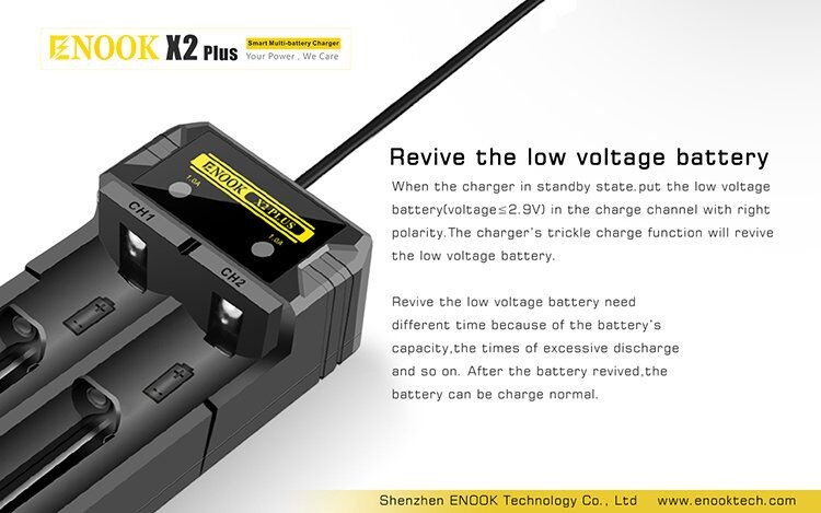 Enook X2 Smart Multi Lithium Ion Battery Charger Lightweight With 0.8A Current