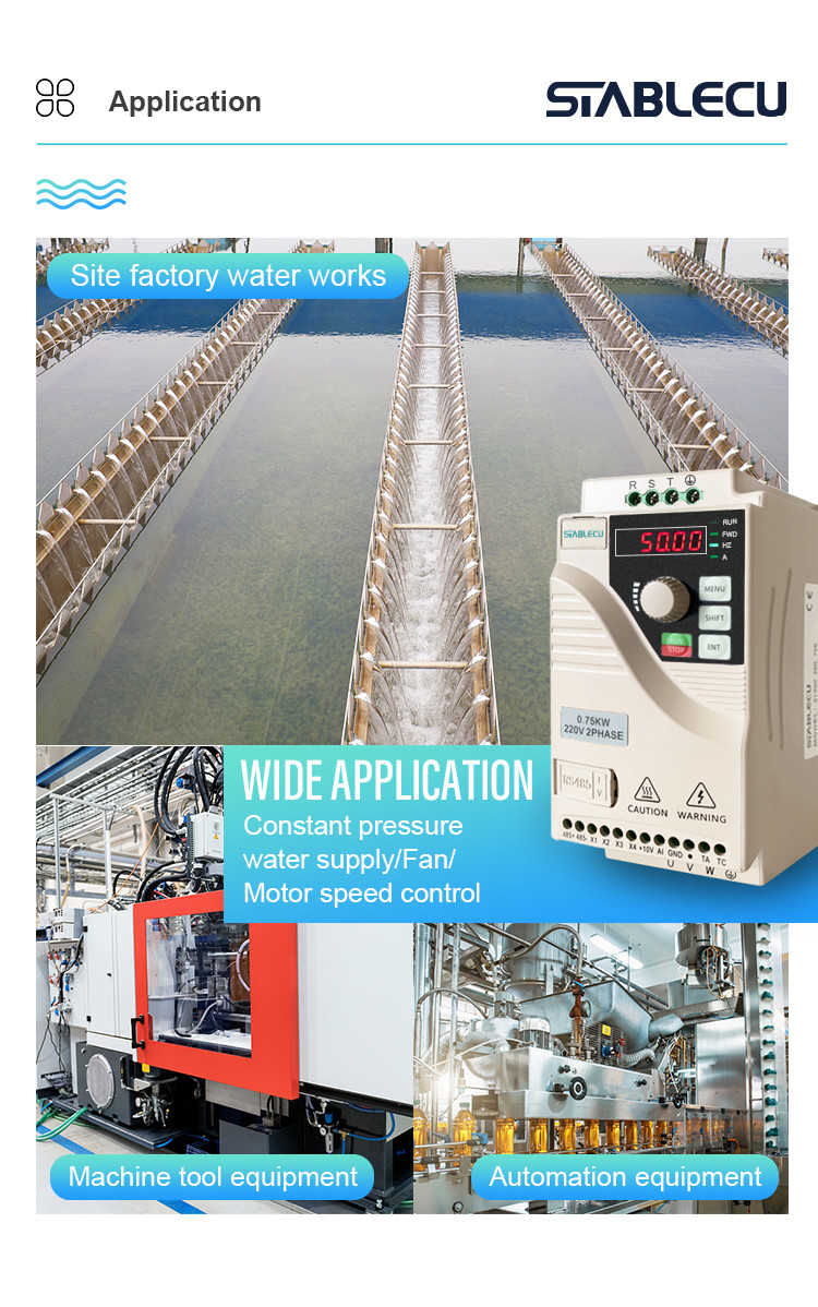 750W Single Phase Frequency Inverter , Single Phase VFD Drive For 1HP Motor