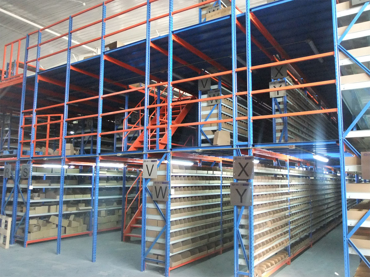 Durable Storage Industrial Mezzanine Systems Custom Size Powder Coating Surface
