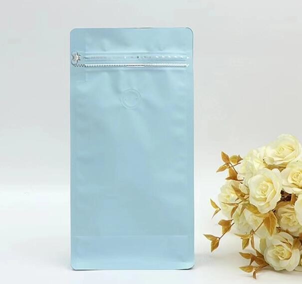 Custom logo Flat Bottom triple laminated aluminium foil bags with Zipper for food