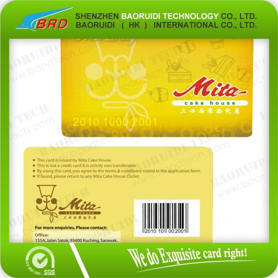 Barcode card for gift/ vip/ membership/ loyalty card