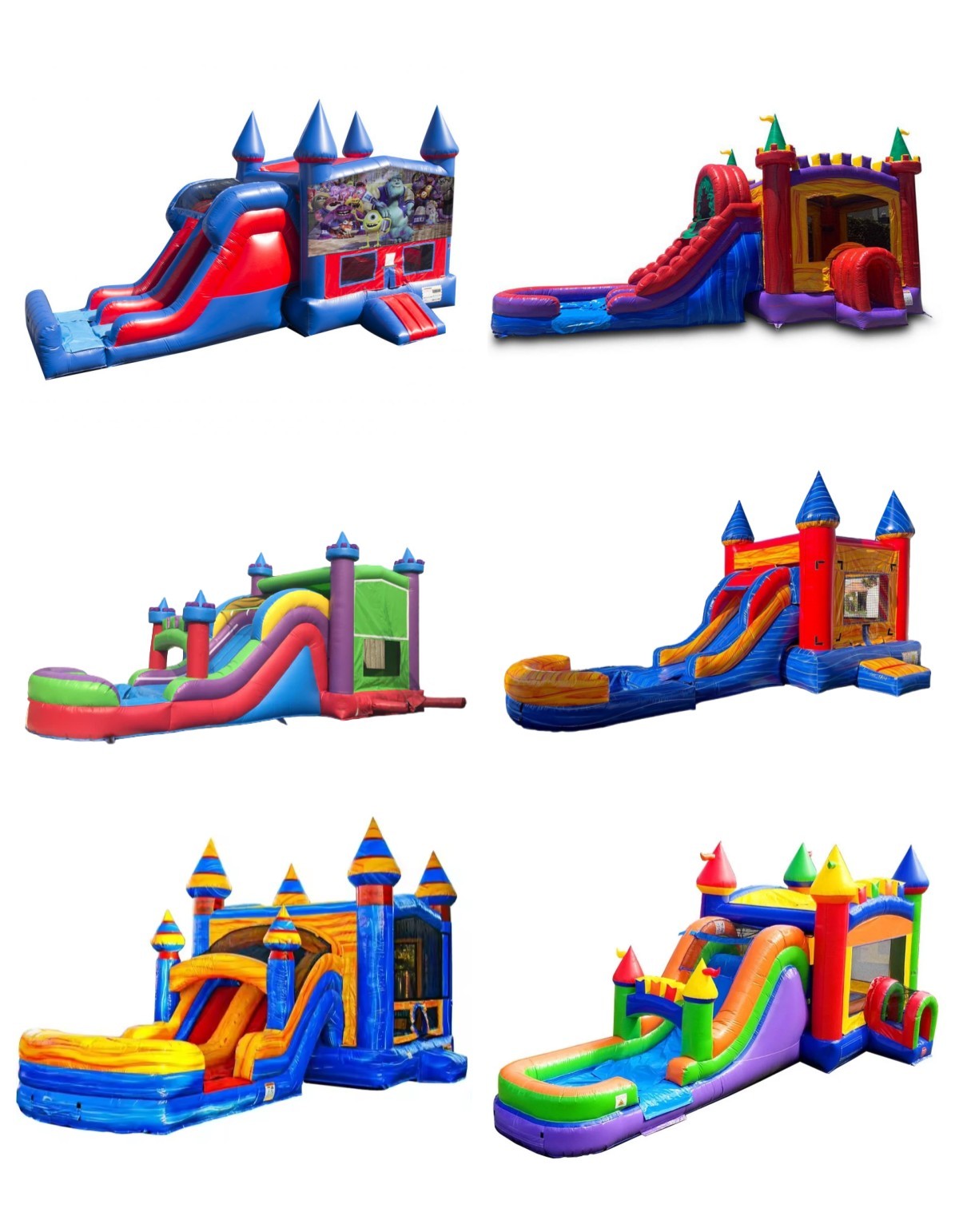 Kids Moon Inflatable Bouncy Castle Jumping Bouncer Slide Combo For Playground Party