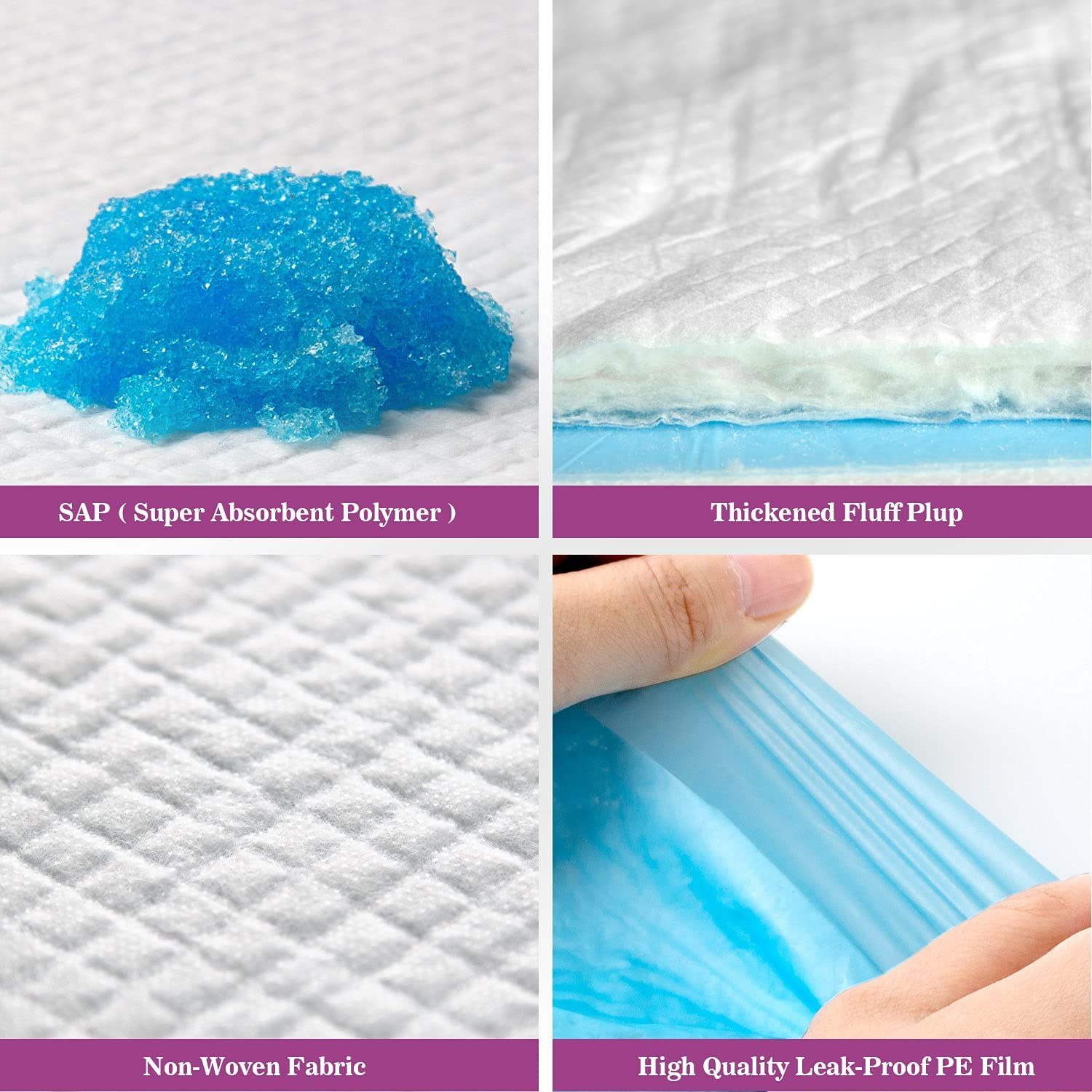 Medium Disposable Pet Training Potty Pads for Dogs Highly Absorbent Diapers/Nappies