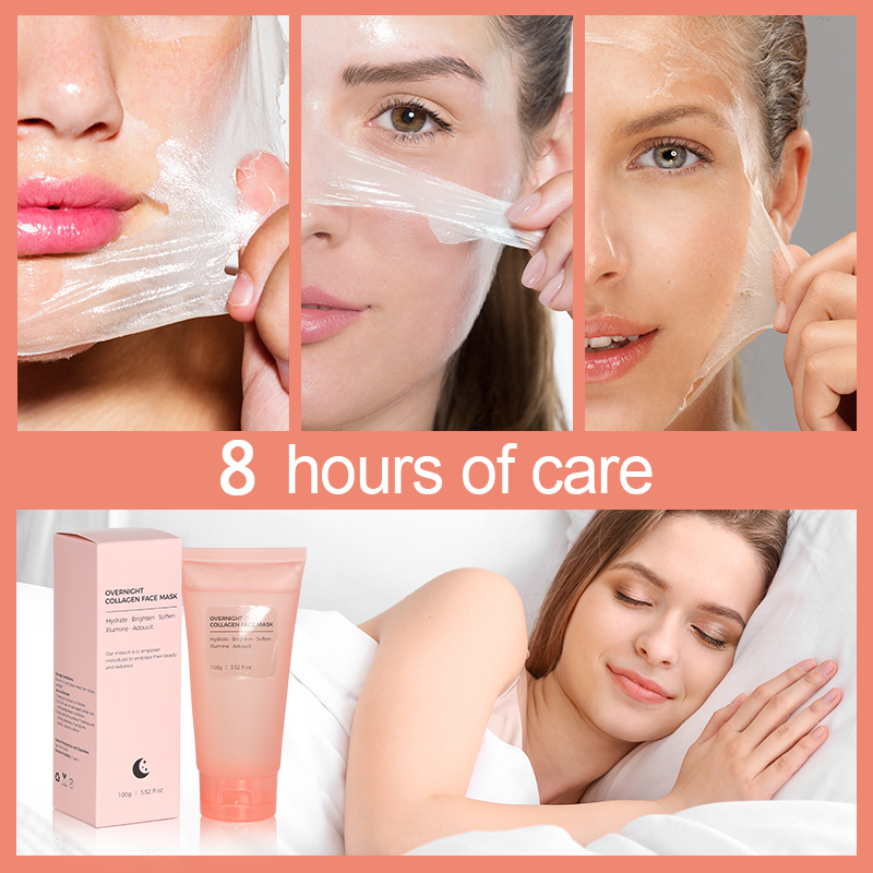 Face Masks Vitamin C Collagen Overnight Sleeping Wrapping Facial Mask Moisturizing for Daily Use