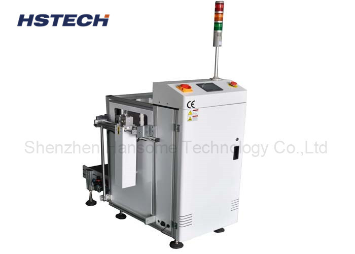 Short Length Touch Screen Control 90 degree Type PCB Linking Loader Machine
