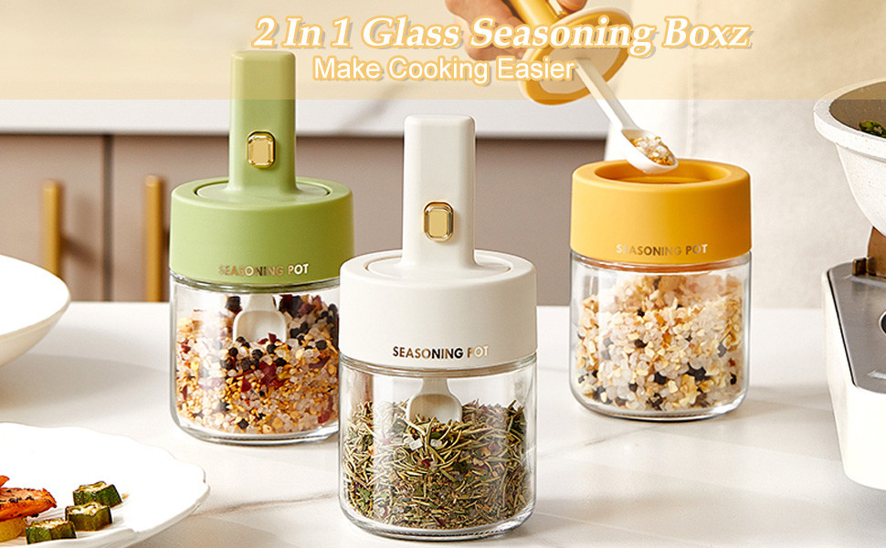 New Arrive Versatile Kitchen Seasoning Storage Bottle Set With Telescopic Spoon