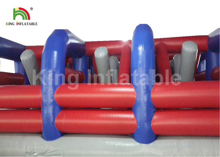 Red 10x10m Giant Obstacle Course Inflatable Sports Games With Tangled Up For Adult