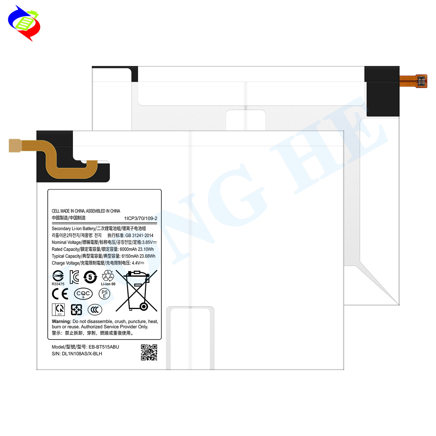 Replacement Mobile Battery EB-BT515ABU for Samsung Galaxy SM-T510 SM-T515 Tab 10.1 2019 Original Lithium-ion Batteries