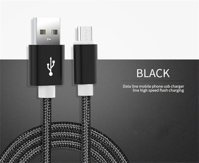 Nylon Braided USB Charger Cable 3ft Sync Data Cable Charger Cord For Android Phone