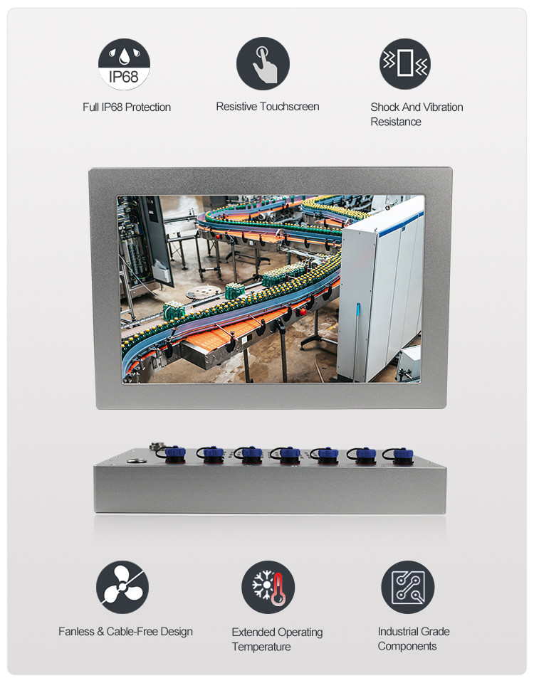 1280 X 800 Waterproof Touch Screen PC