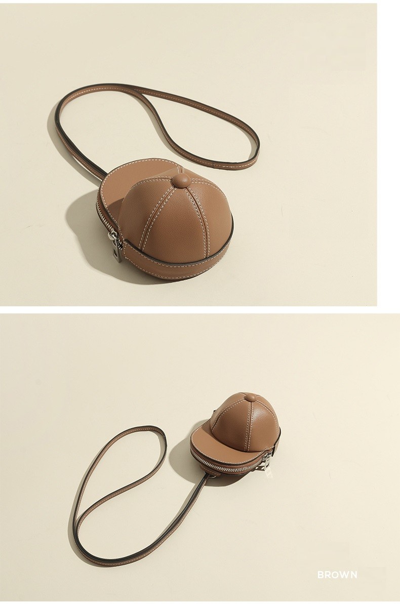 Women Genuine Leather Hat Design Shoulder Bag