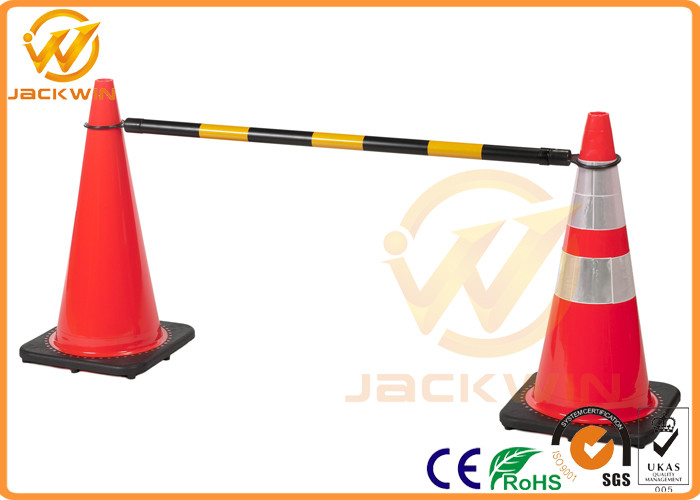 Plastic Expandable Retractable Traffic Cone Bar Road Construction Safety Cones