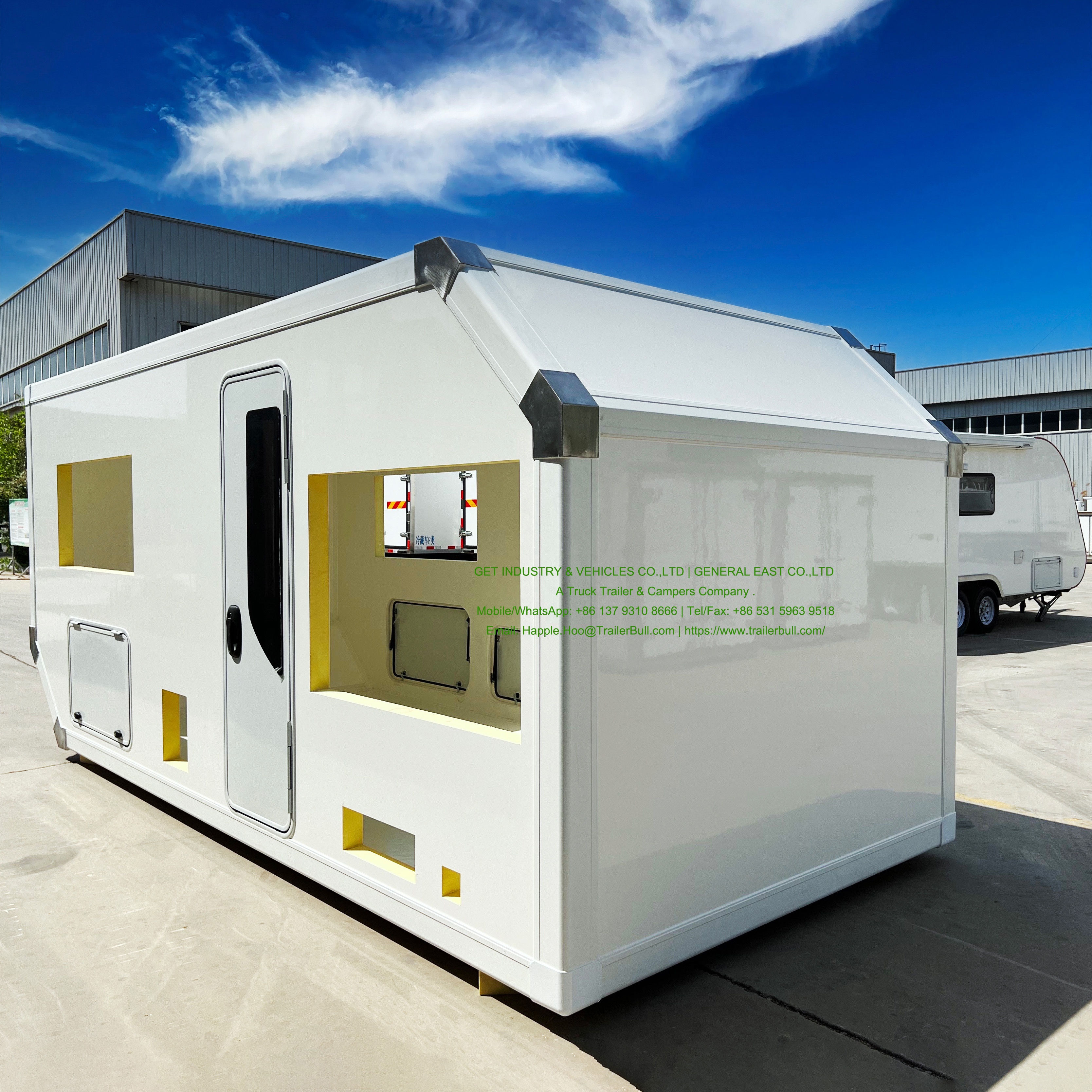 4.9x2.2x2.2m Self-Support FRP Monoblock Extrusion Camper Box for Overland Travelling