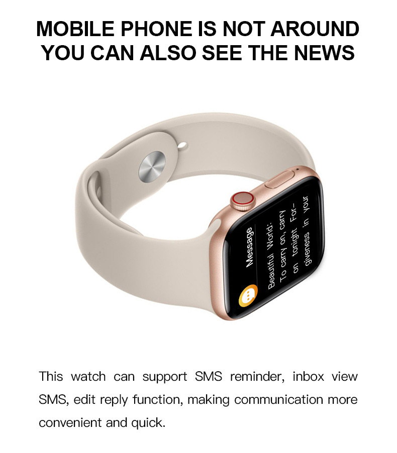 2020 Smart Watch T500 Strap Call Music Player 44MM For Apple IOS Android Phone PK IWO Watch SmartWatch Women Man FK88