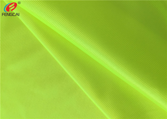 Yellow Shiny Dazzle 100% Polyester Tricot Knit Fabric For Basketball Uniform