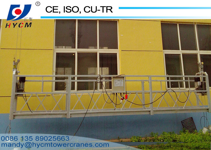 6m Suspended Working Platform 630KG Construction Rope Suspended Platform