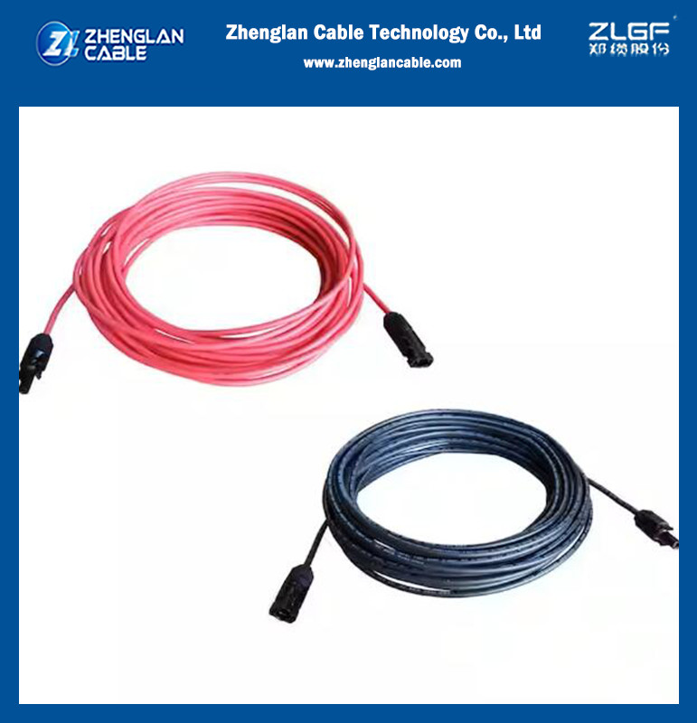 4mm 6mm Photovoltaic Solar Cable Wire Tinned Copper Conductor TUV Approval PV-1 Solar Cable Red
