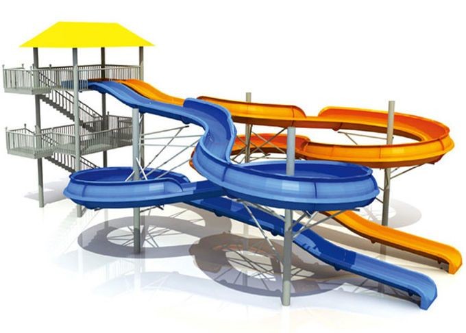 3m Height Fiberglass Water Slide Kids Playground Rides For Pool